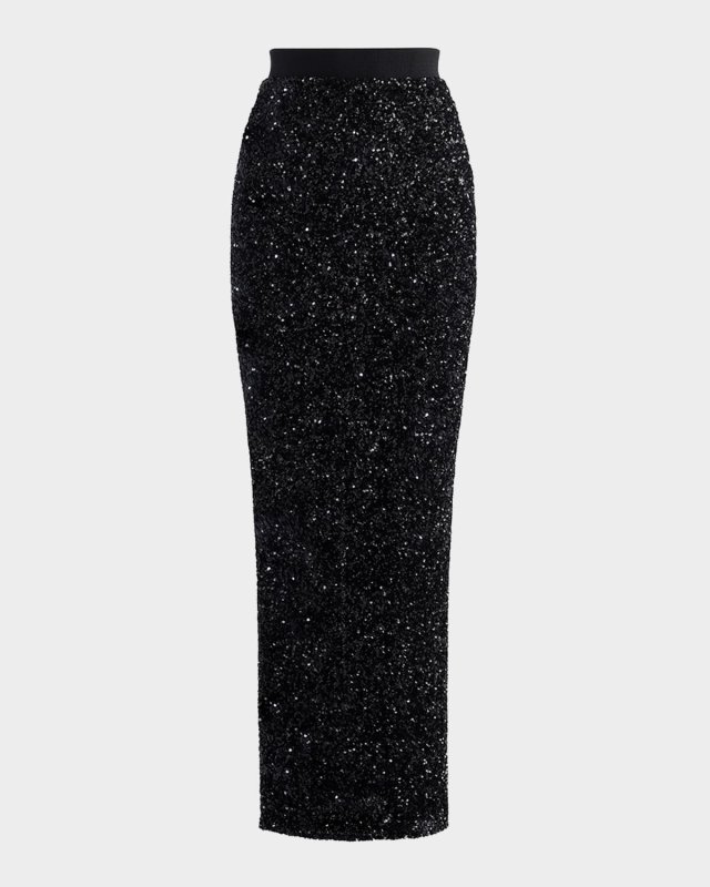 Exotic Sequined Midi Skirt
